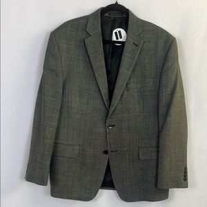 Men's Gray Blazer textured pattern single breasted spring jacket